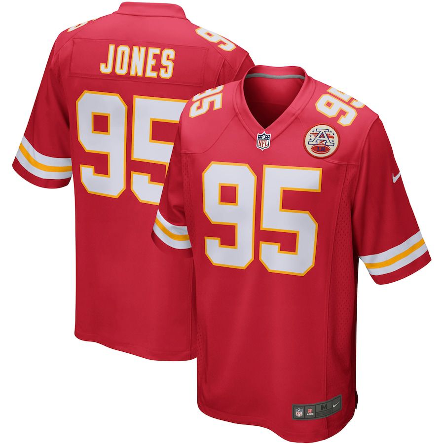 Men Kansas City Chiefs 95 Chris Jones Nike Red Player Game NFL Jersey